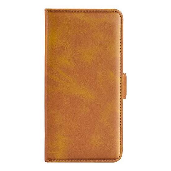 Sony Xperia 1 V Hoesje, MobyDefend Luxe Wallet Book Case (Sluiting Zijkant), Lichtbruin