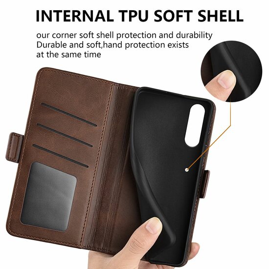 Sony Xperia 10 V Hoesje - MobyDefend Luxe Wallet Book Case (Sluiting Zijkant) - Zwart