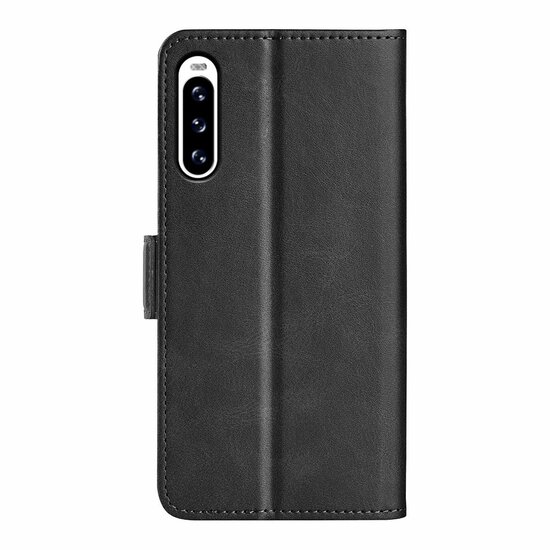 Sony Xperia 10 V Hoesje - MobyDefend Luxe Wallet Book Case (Sluiting Zijkant) - Zwart