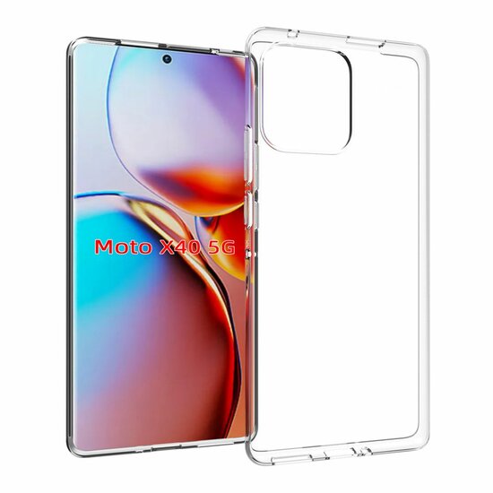 Motorola Edge 40 Pro Hoesje - MobyDefend Transparante TPU Backcover - Volledig Doorzichtig