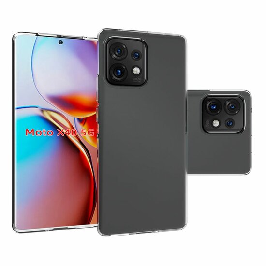 Motorola Edge 40 Pro Hoesje - MobyDefend Transparante TPU Backcover - Volledig Doorzichtig