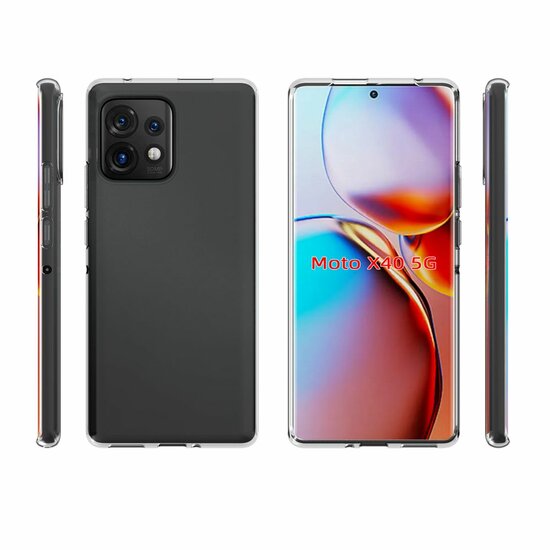 Motorola Edge 40 Pro Hoesje - MobyDefend Transparante TPU Backcover - Volledig Doorzichtig