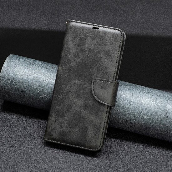 Motorola Edge 40 Pro Hoesje - MobyDefend Wallet Book Case Met Koord - Zwart