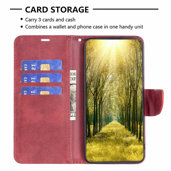 Motorola Edge 40 Pro Hoesje, MobyDefend Wallet Book Case Met Koord, Blauw