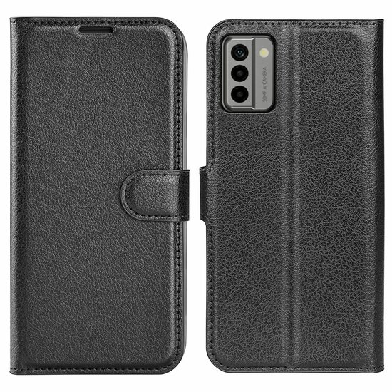 Nokia G22 Hoesje, MobyDefend Kunstleren Wallet Book Case (Sluiting Voorkant), Zwart