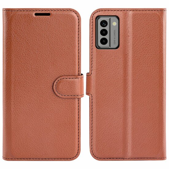 Nokia G22 Hoesje - MobyDefend Kunstleren Wallet Book Case (Sluiting Voorkant) - Bruin