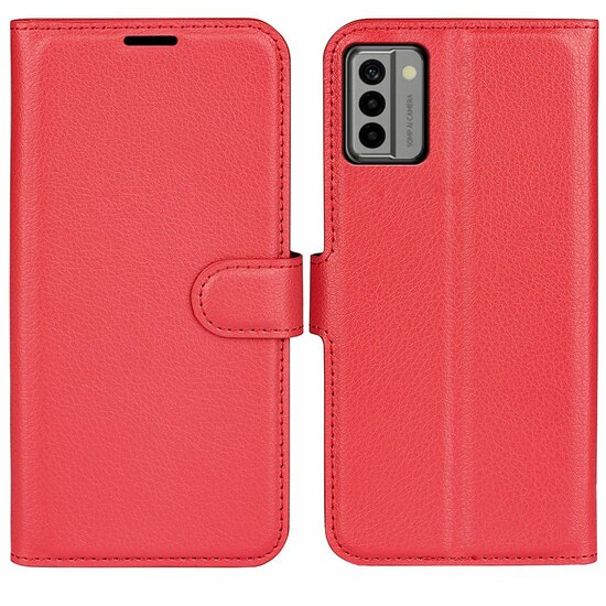 Nokia G22 Hoesje, MobyDefend Kunstleren Wallet Book Case (Sluiting Voorkant), Rood