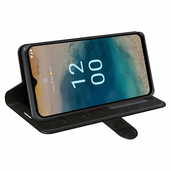 Nokia G22 Hoesje - MobyDefend Wallet Book Case (Sluiting Achterkant) - Zwart