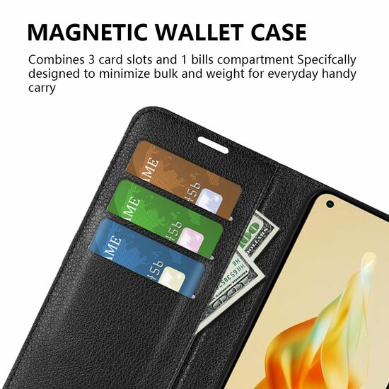 Oppo Reno8 T Hoesje, MobyDefend Kunstleren Wallet Book Case (Sluiting Voorkant), Bruin