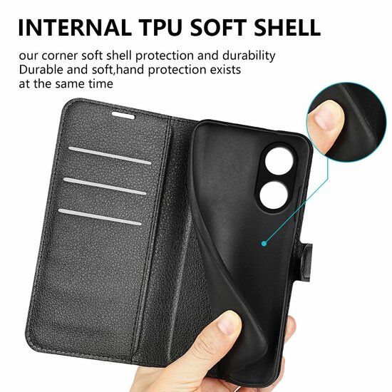 Oppo Reno8 T Hoesje - MobyDefend Kunstleren Wallet Book Case (Sluiting Voorkant) - Bruin