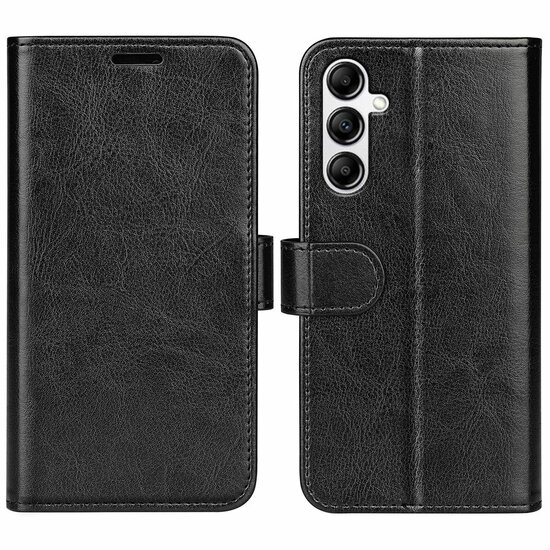 Samsung Galaxy A34 Hoesje, MobyDefend Wallet Book Case (Sluiting Achterkant), Zwart