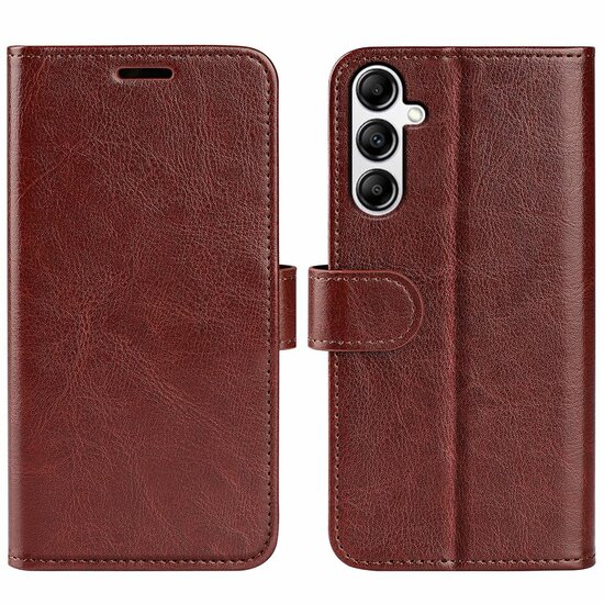 Samsung Galaxy A34 Hoesje - MobyDefend Wallet Book Case (Sluiting Achterkant) - Bruin