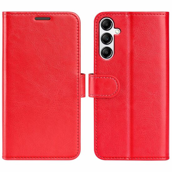 Samsung Galaxy A34 Hoesje - MobyDefend Wallet Book Case (Sluiting Achterkant) - Rood