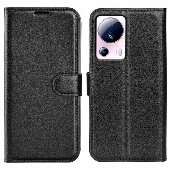 Xiaomi 13 Lite Hoesje - MobyDefend Kunstleren Wallet Book Case (Sluiting Voorkant) - Zwart