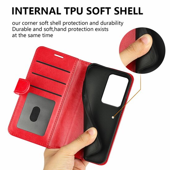 Xiaomi 13 Lite Hoesje - MobyDefend Wallet Book Case (Sluiting Achterkant) - Zwart