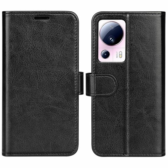 Xiaomi 13 Lite Hoesje - MobyDefend Wallet Book Case (Sluiting Achterkant) - Zwart