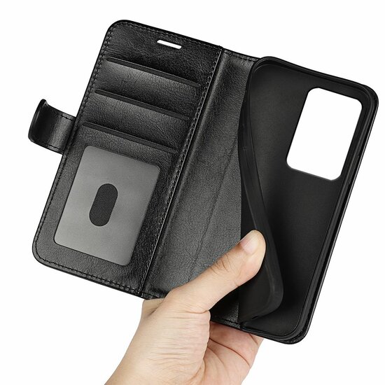 Xiaomi 13 Lite Hoesje, MobyDefend Wallet Book Case (Sluiting Achterkant), Zwart