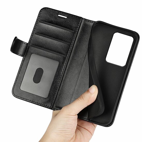 Xiaomi 13 Lite Hoesje - MobyDefend Wallet Book Case (Sluiting Achterkant) - Zwart
