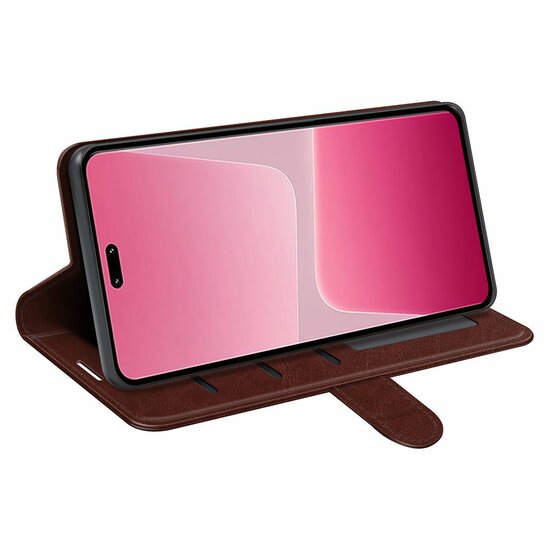 Xiaomi 13 Lite Hoesje - MobyDefend Wallet Book Case (Sluiting Achterkant) - Bruin