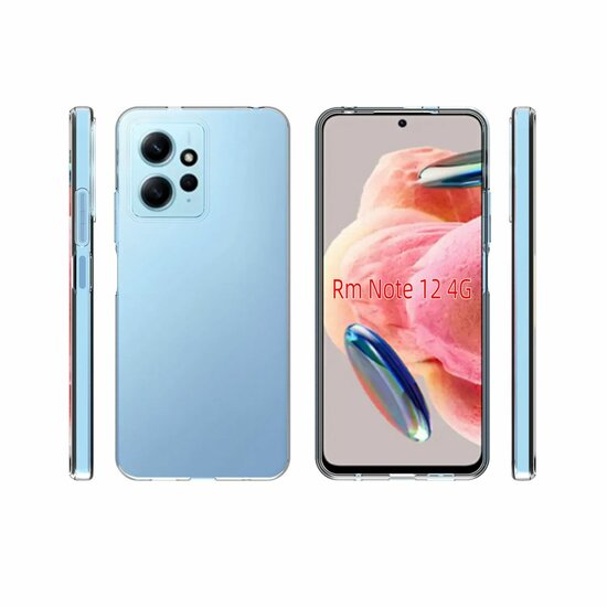 Xiaomi Redmi Note 12 4G Hoesje - MobyDefend Transparante TPU Backcover - Volledig Doorzichtig