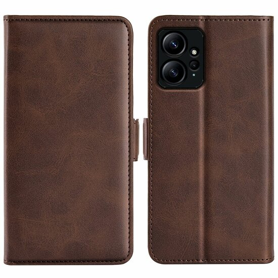 Xiaomi Redmi Note 12 4G Hoesje - MobyDefend Luxe Wallet Book Case (Sluiting Zijkant) - Bruin
