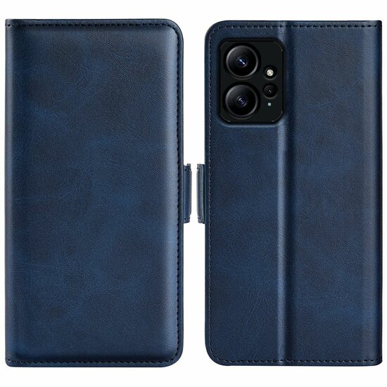 Xiaomi Redmi Note 12 4G Hoesje - MobyDefend Luxe Wallet Book Case (Sluiting Zijkant) - Blauw