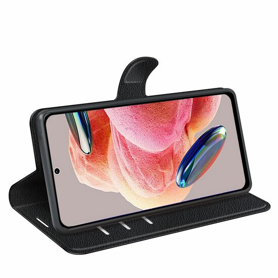 Xiaomi Redmi Note 12 4G Hoesje - MobyDefend Kunstleren Wallet Book Case (Sluiting Voorkant) - Zwart