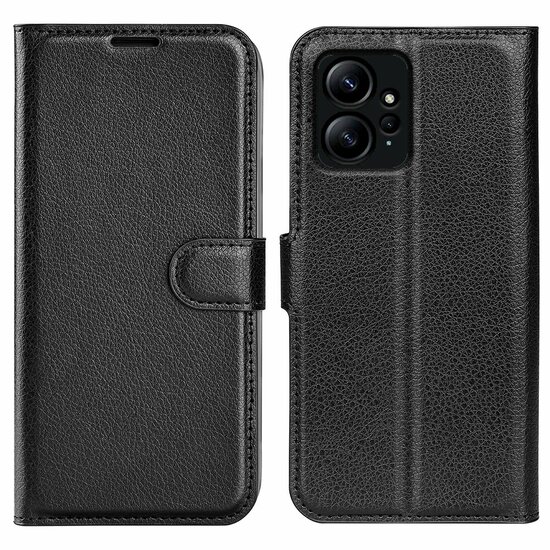 Xiaomi Redmi Note 12 4G Hoesje, MobyDefend Kunstleren Wallet Book Case (Sluiting Voorkant), Zwart