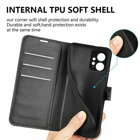 Xiaomi Redmi Note 12 4G Hoesje - MobyDefend Kunstleren Wallet Book Case (Sluiting Voorkant) - Bruin