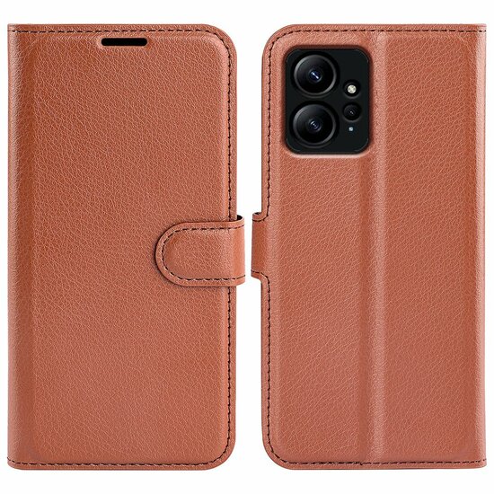 Xiaomi Redmi Note 12 4G Hoesje - MobyDefend Kunstleren Wallet Book Case (Sluiting Voorkant) - Bruin
