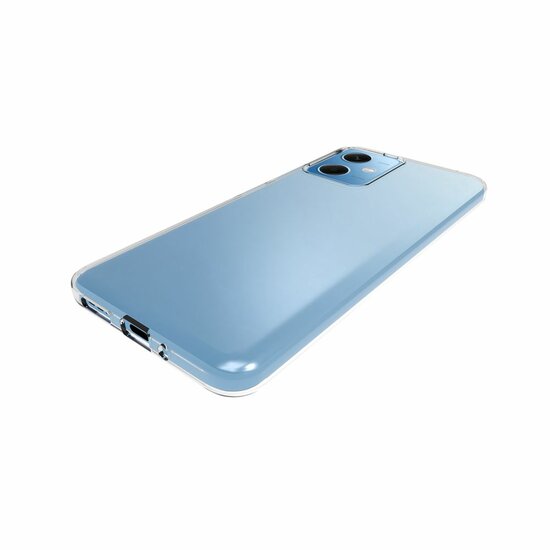 Xiaomi Redmi Note 12 5G Hoesje, MobyDefend Transparante TPU Gelcase, Volledig Doorzichtig