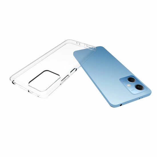 Xiaomi Redmi Note 12 5G Hoesje, MobyDefend Transparante TPU Gelcase, Volledig Doorzichtig
