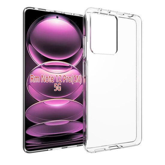 Xiaomi Redmi Note 12 Pro 5G Hoesje - MobyDefend Transparante TPU Backcover - Volledig Doorzichtig
