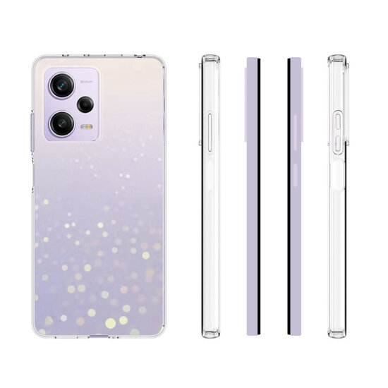 Xiaomi Redmi Note 12 Pro 5G Hoesje, MobyDefend Transparante TPU Gelcase, Volledig Doorzichtig