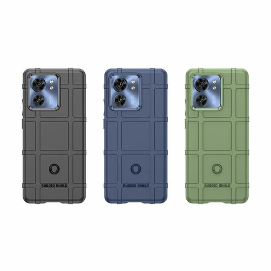 Motorola Edge 40 Hoesje, Rugged Shield TPU Gelcase, Zwart