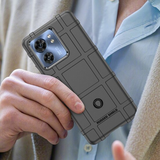 Motorola Edge 40 Hoesje - Mobydefend Rugged Shield TPU Backcover - Groen