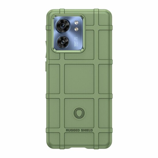Motorola Edge 40 Hoesje, Rugged Shield TPU Gelcase, Groen