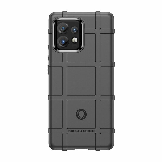 Motorola Edge 40 Pro Hoesje, Rugged Shield TPU Gelcase, Zwart