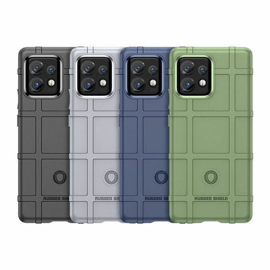 Motorola Edge 40 Pro Hoesje, Rugged Shield TPU Gelcase, Groen