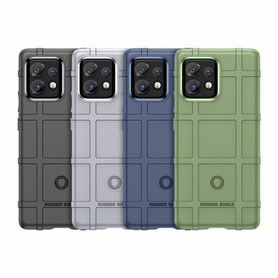 Motorola Edge 40 Pro Hoesje, Rugged Shield TPU Gelcase, Blauw