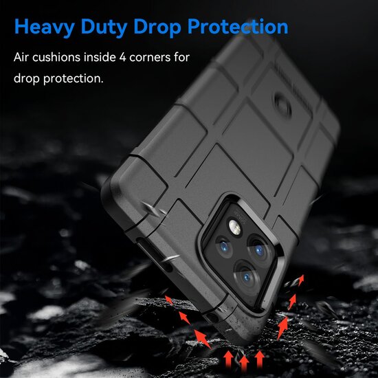 Motorola Edge 40 Pro Hoesje - Mobydefend Rugged Shield TPU Backcover - Blauw