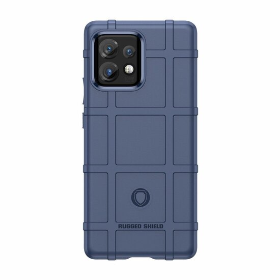 Motorola Edge 40 Pro Hoesje, Rugged Shield TPU Gelcase, Blauw