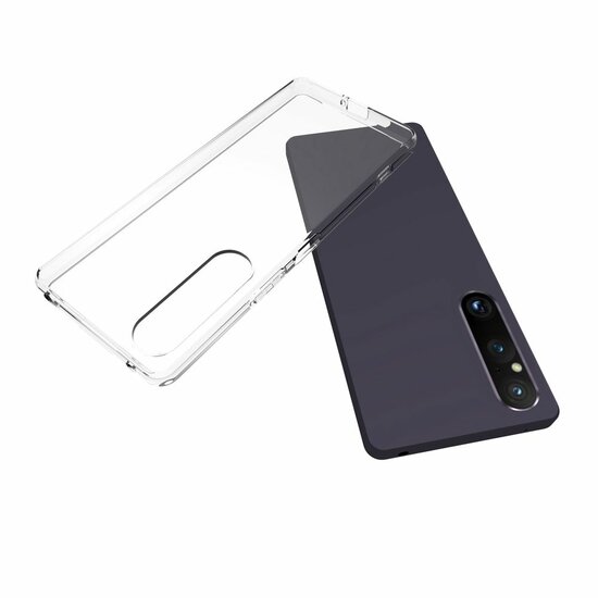 Sony Xperia 1 V Hoesje - MobyDefend Transparante TPU Backcover - Volledig Doorzichtig