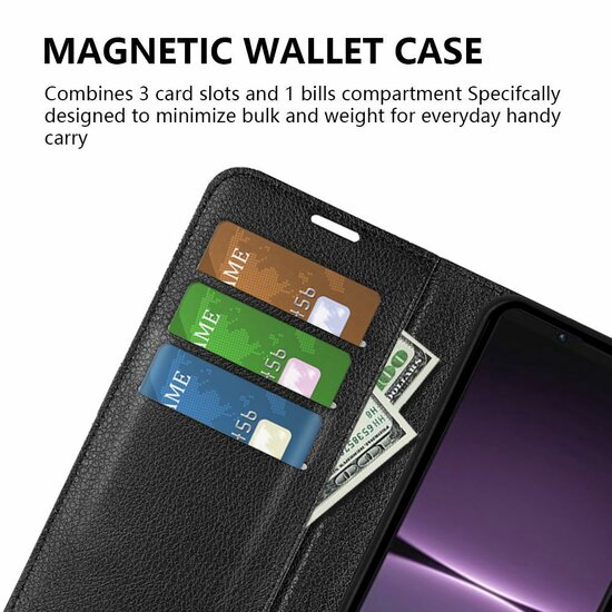 Sony Xperia 1 V Hoesje - MobyDefend Kunstleren Wallet Book Case (Sluiting Voorkant) - Bruin