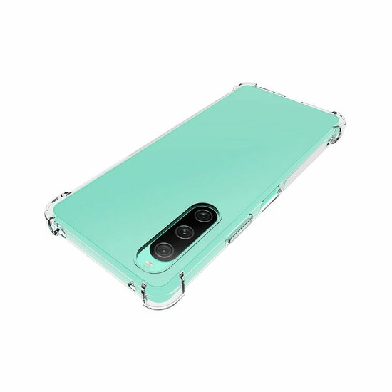 Sony Xperia 10 V Hoesje - MobyDefend Transparante Shockproof TPU Backcover - Verstevigde Hoeken - Volledig Doorzichtig