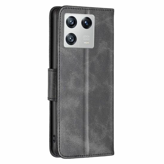 Xiaomi 13 Hoesje - MobyDefend Wallet Book Case Met Koord - Zwart