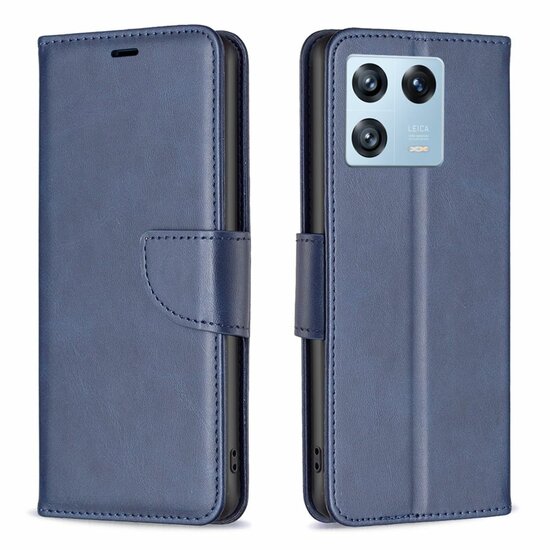 Xiaomi 13 Pro Hoesje - MobyDefend Wallet Book Case Met Koord - Blauw