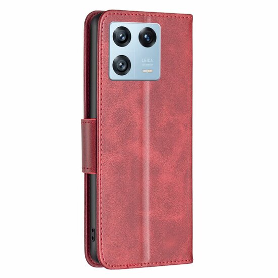 Xiaomi 13 Pro Hoesje - MobyDefend Wallet Book Case Met Koord - Rood