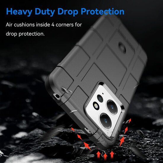 Xiaomi Redmi Note 12 4G Hoesje - Mobydefend Rugged Shield TPU Backcover - Groen