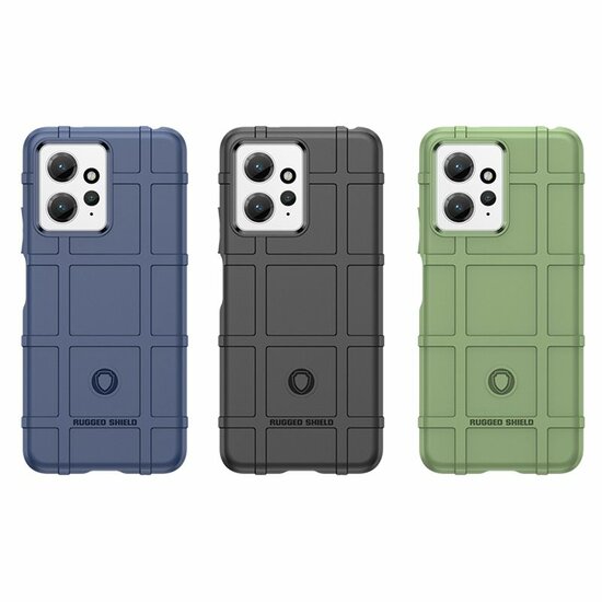 Xiaomi Redmi Note 12 4G Hoesje - Mobydefend Rugged Shield TPU Backcover - Blauw